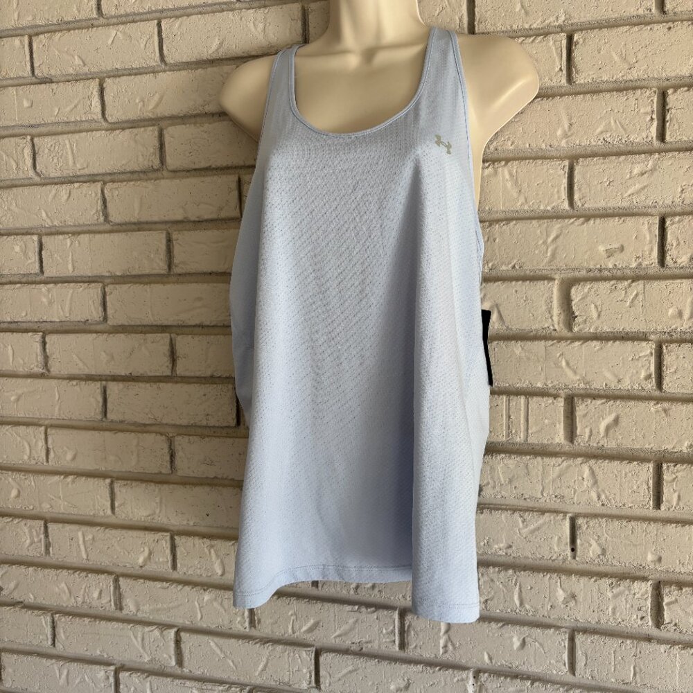 Under Armour Women's HeatGear Armour Racer Tank Top XL Blue New With Tag's.